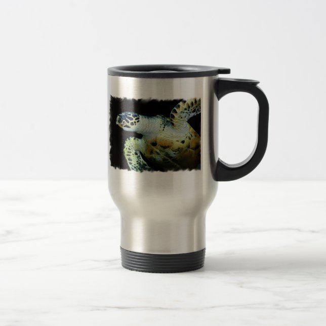 Leatherback Sea Turtle Stainless Travel Mug (Right)