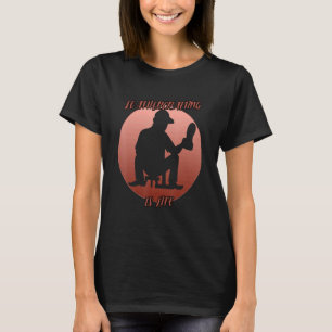Leathercrafting Shadow In A Red Circle T-Shirt