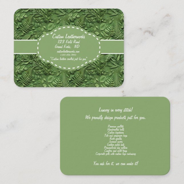 Leatherworks Company Business Card (Front/Back)