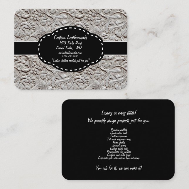 Leatherworks Company Business Card (Front/Back)