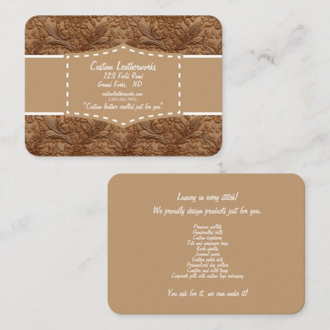 Leatherworks Company Business Card (Front/Back)