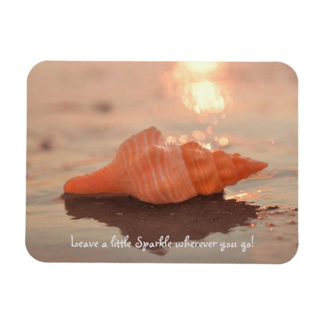 Leave a little Sparkle Horse conch Shell card Magnet (Horizontal)