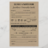 Leave a note for Newlywed bilingual rustic wedding