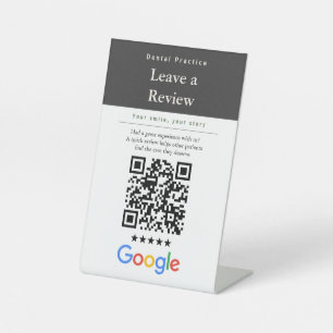 Leave a Review QR Code Sign Google Review Dentist