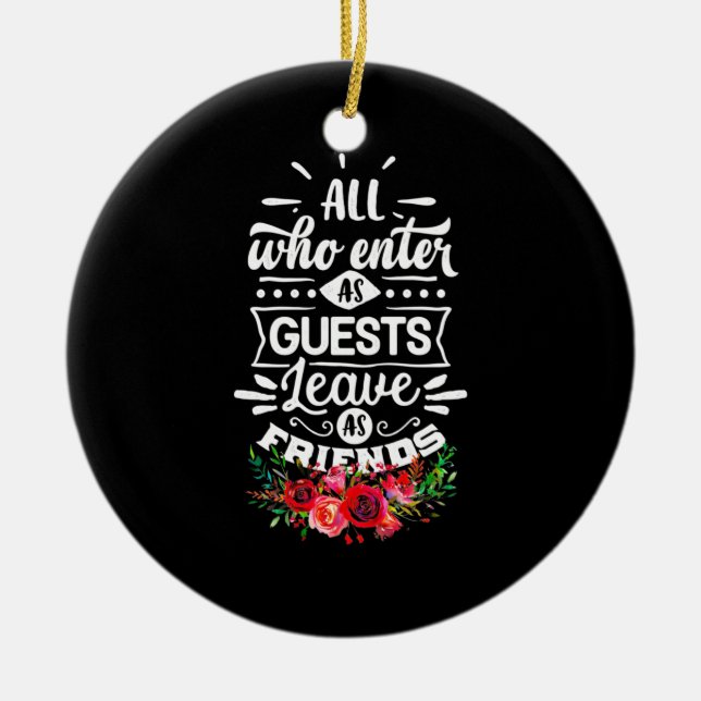 Leave As Friends Ceramic Tree Decoration (Front)