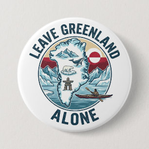 Leave Greenland Alone 7.5 Cm Round Badge