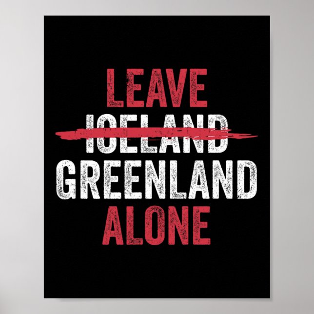 Leave Greenland Alone Not Iceland  Poster (Front)