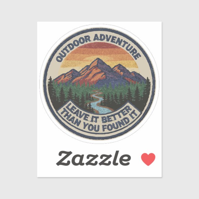 Leave It Better Vintage Outdoor Adventure Mountain (Sheet)