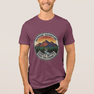 Leave It Better Vintage Outdoor Adventure Mountain Tri-Blend Shirt