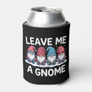 Leave Me A Gnome Christmas Pajama Holiday Can Cooler