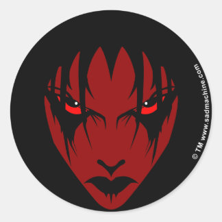 leave me alone classic round sticker