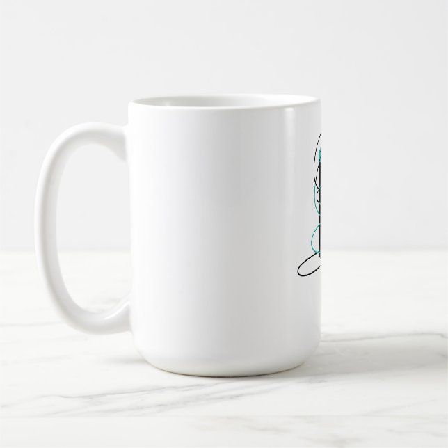 Leave Me Alone Coffee Cup Earphones Illustration (Left)