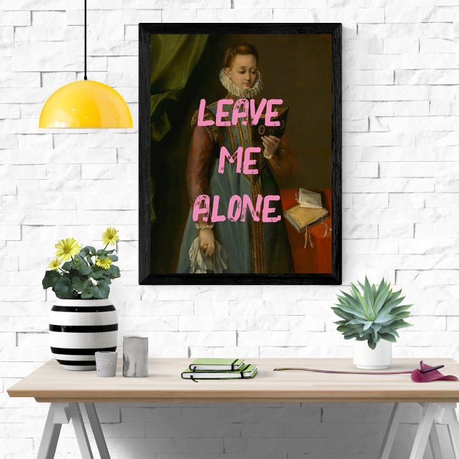 Leave Me Alone Pop Art Painting Bookish Girl Poster (Creator Uploaded)