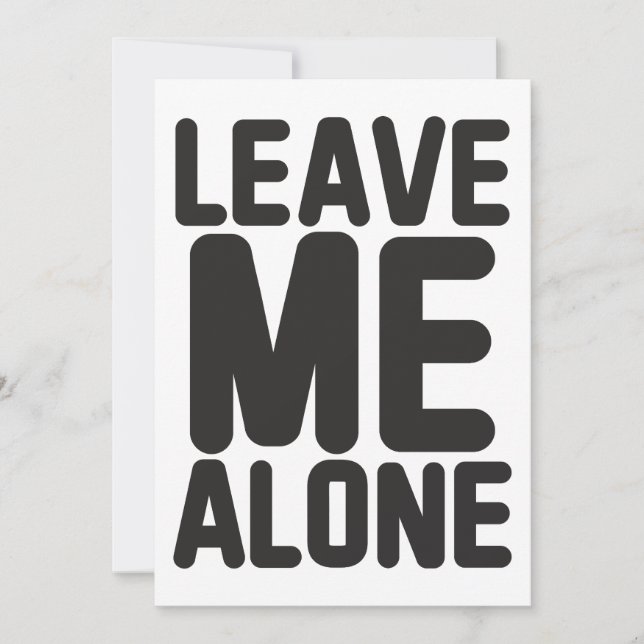 Leave Me Alone Privacy Invitation (Front)