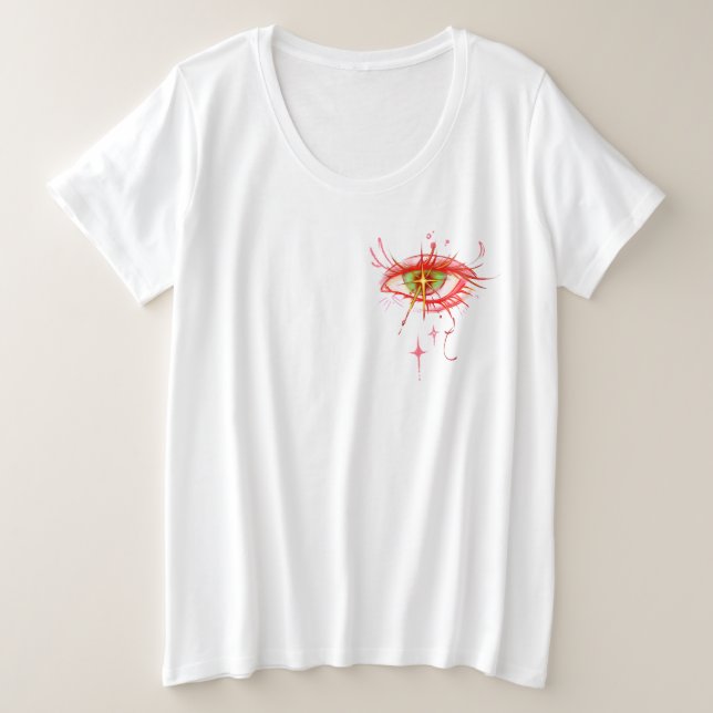 Leave my eyes where your heart is plus size T-Shirt (Design Front)