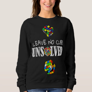 Leave No Cube Unsolved Speed Cubing Math Raglan Sweatshirt
