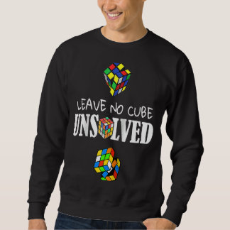 Leave No Cube Unsolved Speed Cubing Math Raglan Sweatshirt