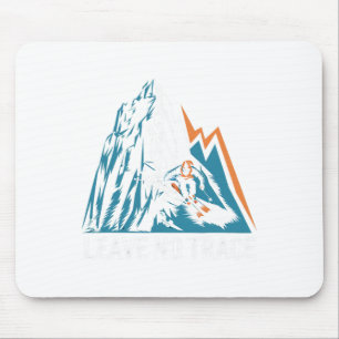 Leave No Trace Alpine Skiing Enthusiast Mouse Pad
