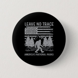 Leave No Trace America National Parks Shirt Sasqua 6 Cm Round Badge