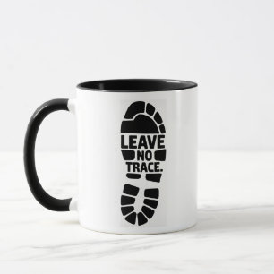 Leave No Trace Hiking Bootprint Design Mug