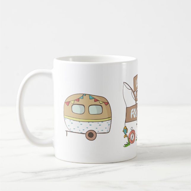 Leave Only Footprints Sign Camping Hiking Coffee Mug (Left)