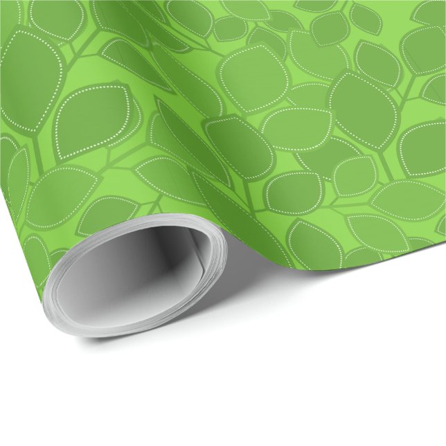 Leave Pattern Wrapping Paper (Roll Corner)