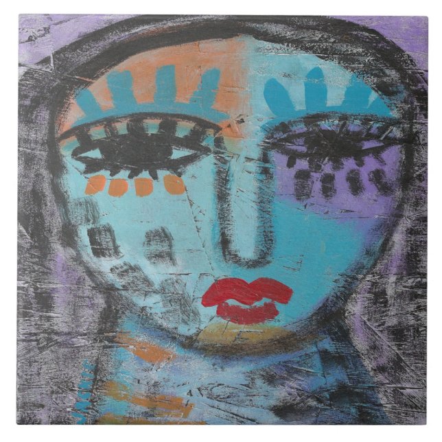 Leave the Past Behind Abstract Painting on OSB Tile (Front)