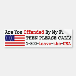 Leave The USA Bumper Sticker