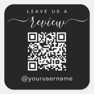 Leave Us A Review Business QR Code Social media Square Sticker