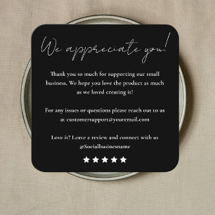 Leave Us A Review   Customer Feedback   Thank You Square Business Card