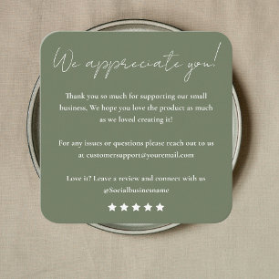 Leave Us A Review   Customer Feedback   Thank You Square Business Card