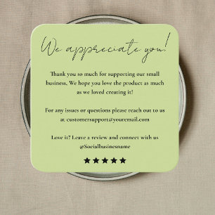 Leave Us A Review   Customer Feedback   Thank You Square Business Card