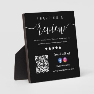 Leave Us A Review Facebook Instagram Logo Qr Code Plaque