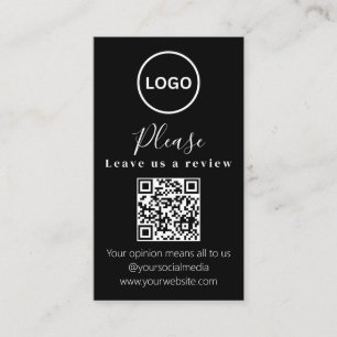Leave us a review   QR code Modern Business Card