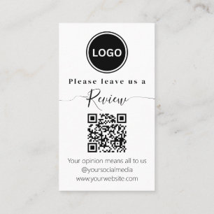 Leave us a review   QR code Modern Business Card