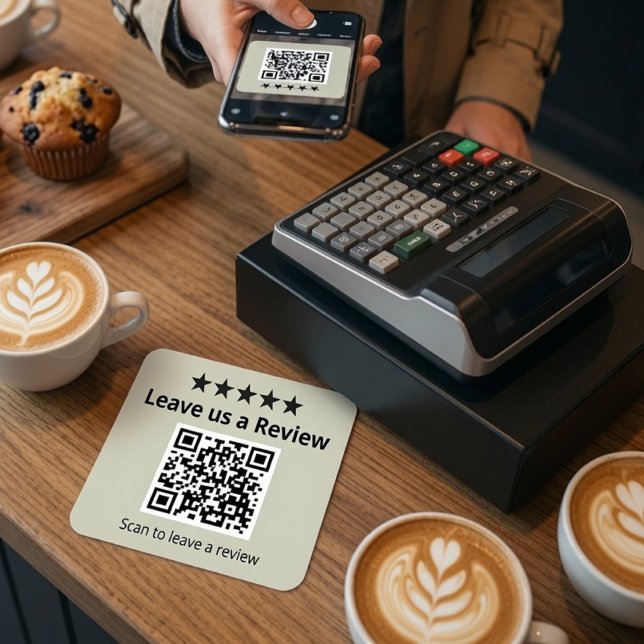 Leave Us a Review QR Code Sticker | Personalised  (Creator Uploaded)