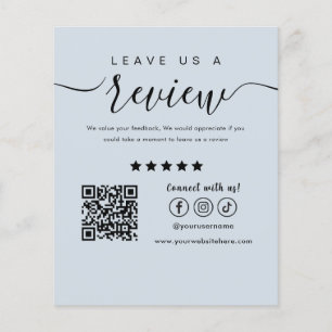 Leave Us A Review Social Media Logo Light Navy Flyer