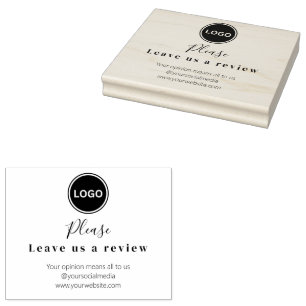 Leave us a review Social media Rubber Stamp