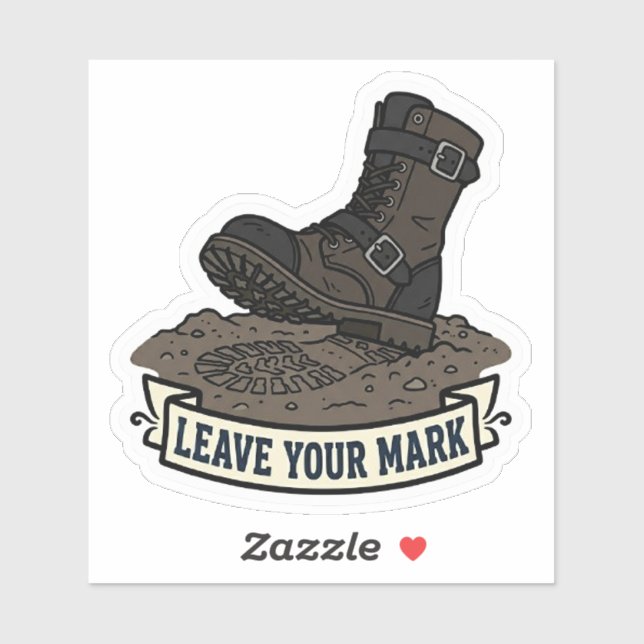 Leave Your Mark Biker Boot Motorcycle Vinyl (Sheet)