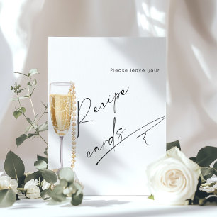 Leave your recipe card here Pearls and Prosecco Poster
