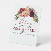 Leave Your Recipe Cards Here Fall Bridal Shower