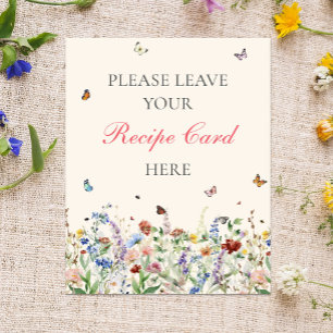 Leave Your Recipe Here   Bohemian Wildflowers Sign