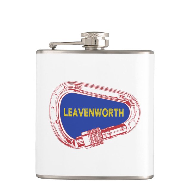 Leavenworth Climbing Carabiner Hip Flask (Front)