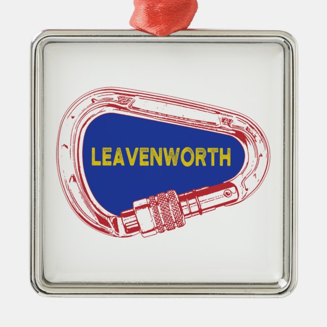 Leavenworth Climbing Carabiner Metal Tree Decoration (Front)