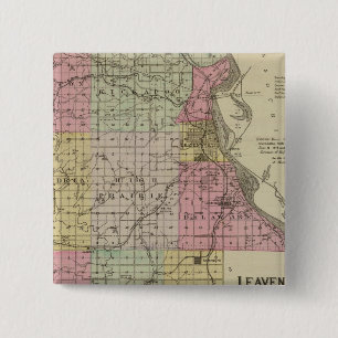 Leavenworth County, Kansas 15 Cm Square Badge