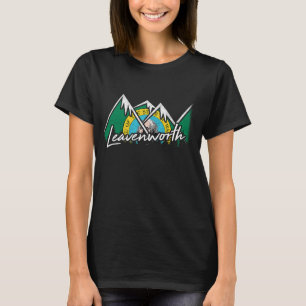 Leavenworth Washington Flag Mountains State Souven T-Shirt