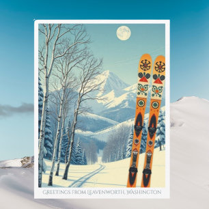 Leavenworth Washington ski resort Postcard