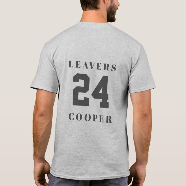 Leavers 24 Back Design with Personalised Name T-Shirt (Back)