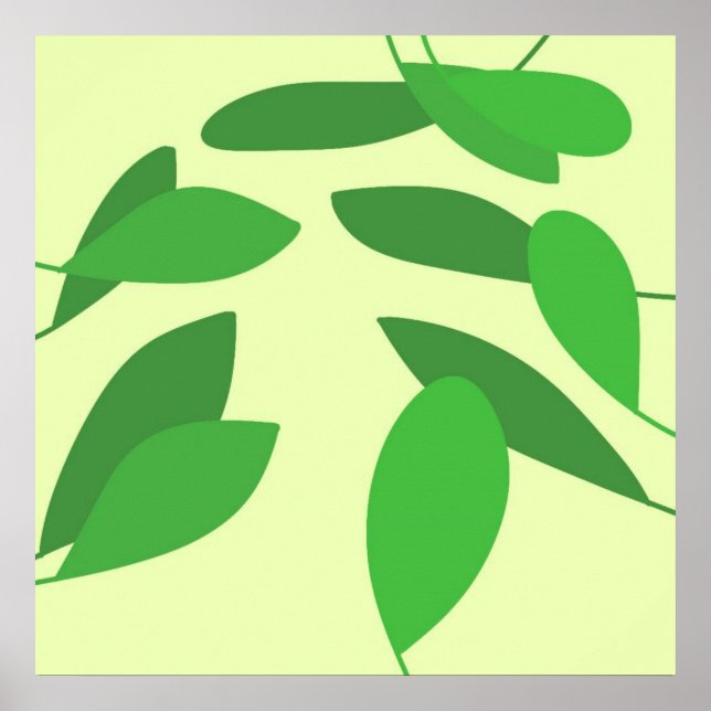 leaves abstract art poster (Front)