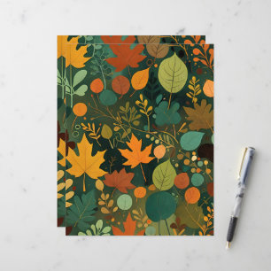 Leaves Abstract Scrapbook Paper
